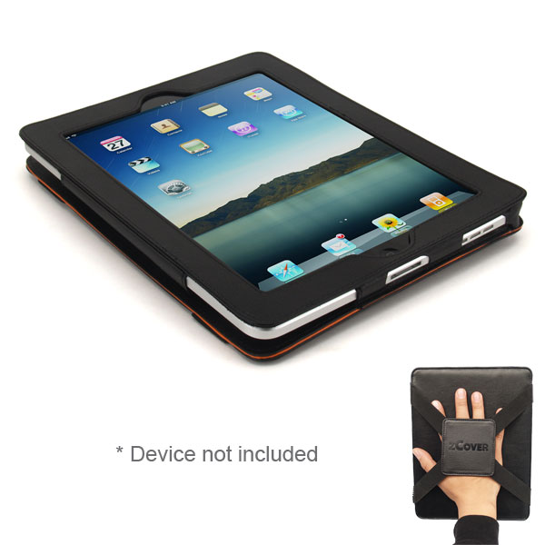 gloveOne Executive Leather Style Case with Handstrip for Apple iPad(1st Gen.), Tech-Leather BLACK