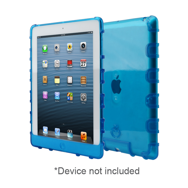 gloveOne Ruggedized Air-Cushion-Corner HealthCare Grade TPU Case, access Universal Clip System for Apple iPad 4, Blue
