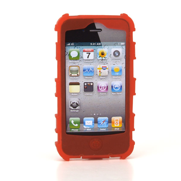 gloveOne iPhone 4G SILICONE CASE fits iPhone 4G HD, CLASSIC PACK, RED