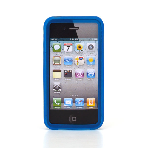 gloveOne iPhone 4G Full Open Silicone Case fits iPhone 4, CLASSIC PACK, BLUE