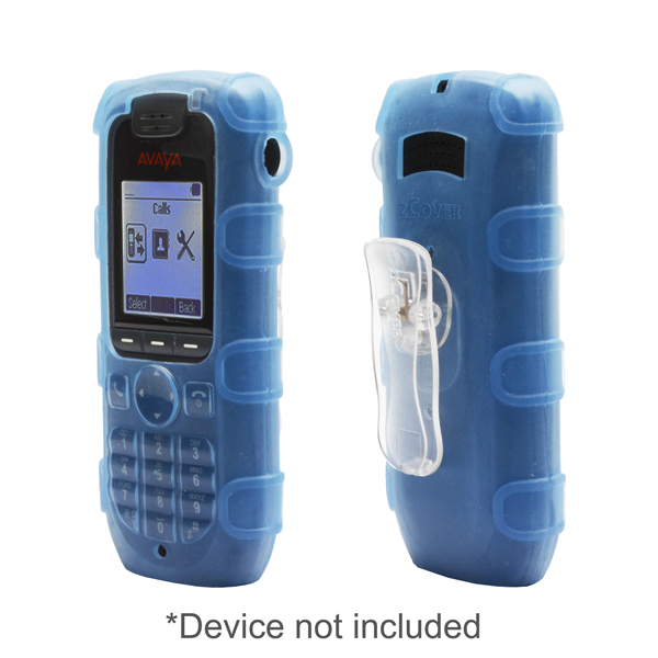 zCover Dock-in-Case AS41AH fits ASCOM d41, Avaya 3720 Handset, Ruggedized Healthcare Grade Silicone Case w/ Fixed Low Profile Belt Clip, BLUE