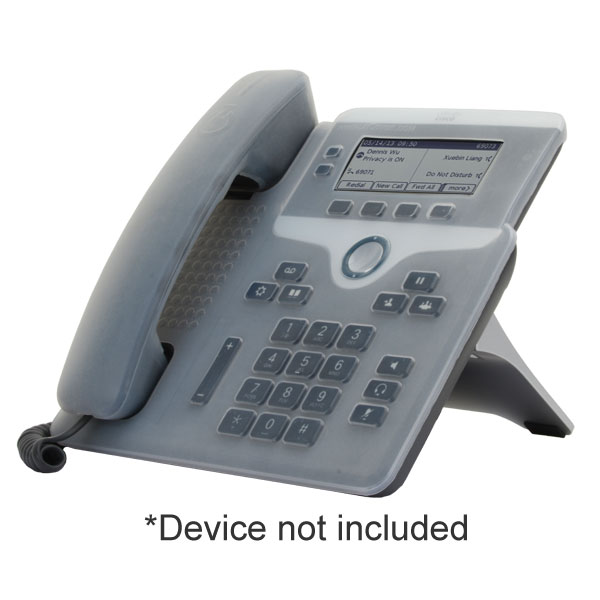 zCover gloveOne HealthCare Grade Silicone Desktop Phone Base & Handset Cover for Cisco Unified IP Phone 7821G, CLEAR
