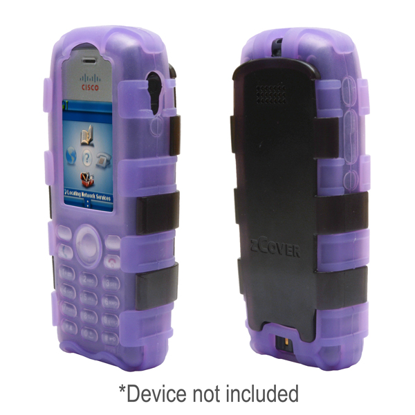 BackOpen Silicone Case w/Back Clam Shell fits Cisco 7925G/7925G-EX, Dock-in-Case, PURPLE