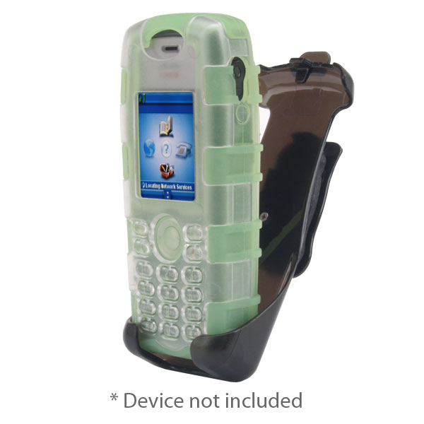 Back Open Silicone Case w/Front Clamshell & Universal Holster Clip fits Cisco 7925G/7925G-EX,Dock-in-Case, GREEN