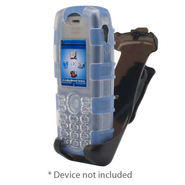 Back Open Silicone Case w/Front Clamshell & Universal Holster Clip fits Cisco 7925G/7925G-EX,Dock-in-Case, BLUE